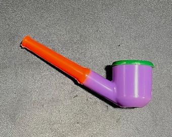 Vintage 1960s Magic Bubble Pipe Orange Purple Green SSS