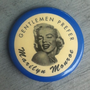 1956 Gentleman Prefer Marilyn Monroe Button Button image 1