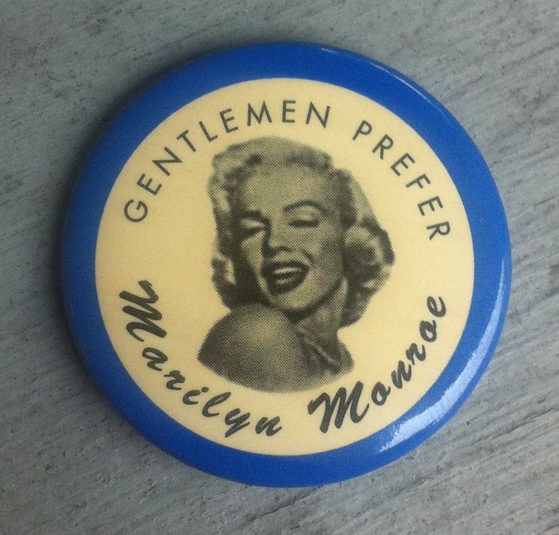 1956 Gentleman Prefer Marilyn Monroe Button Button image 1