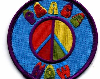 1960s-70s Hippie Peace Movement  PEACE NOW Patch 3 inch