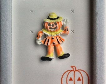 1960s-70s Vintage HALLOWEEN Pin SCARECROW Design