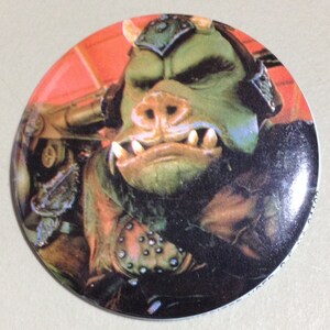 1983 Return of the Jedi Gamorrean Pin back Button by Adam Joseph