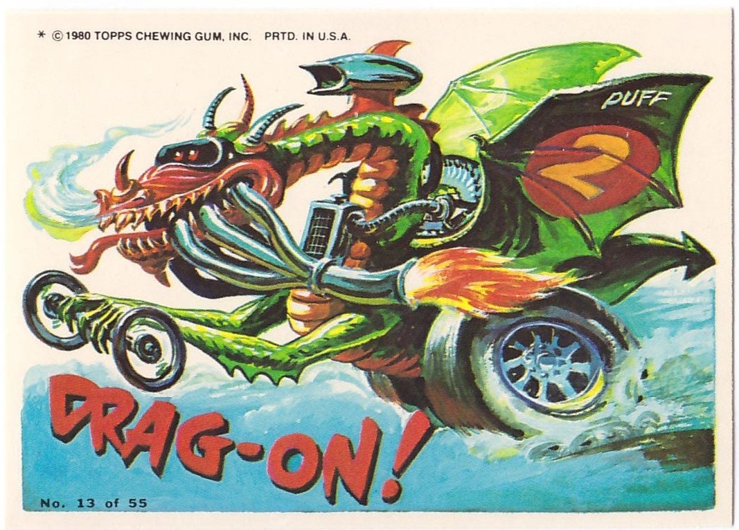 1980 Topps Weird Wheels Card DRAG ON - Etsy
