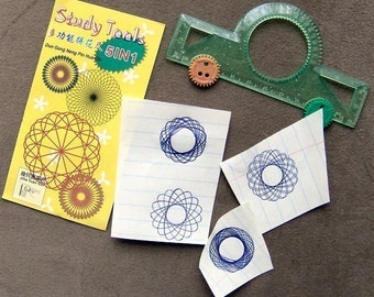 TWO 1970s Spirograph Toys VERY GROOVY Spyrograph