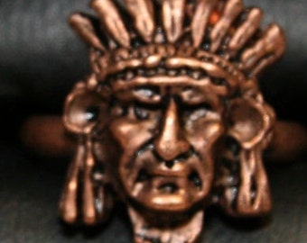 1950s Rare PURE COPPER Indian Ring NAVAJO