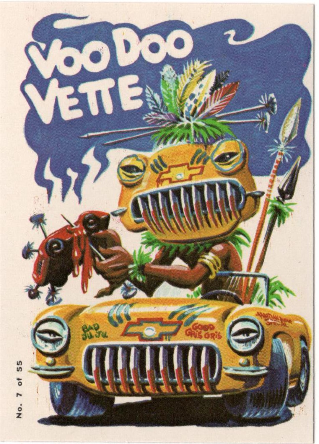 1980 Topps Weird Wheels Card VOODOO VETTE - Etsy