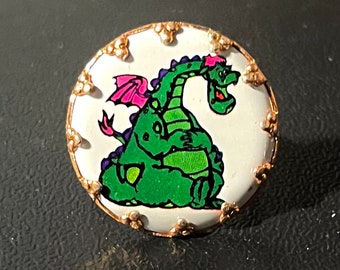 1970s Disney PETE'S Dragon Cartoon Ring Vintage and Adjustable