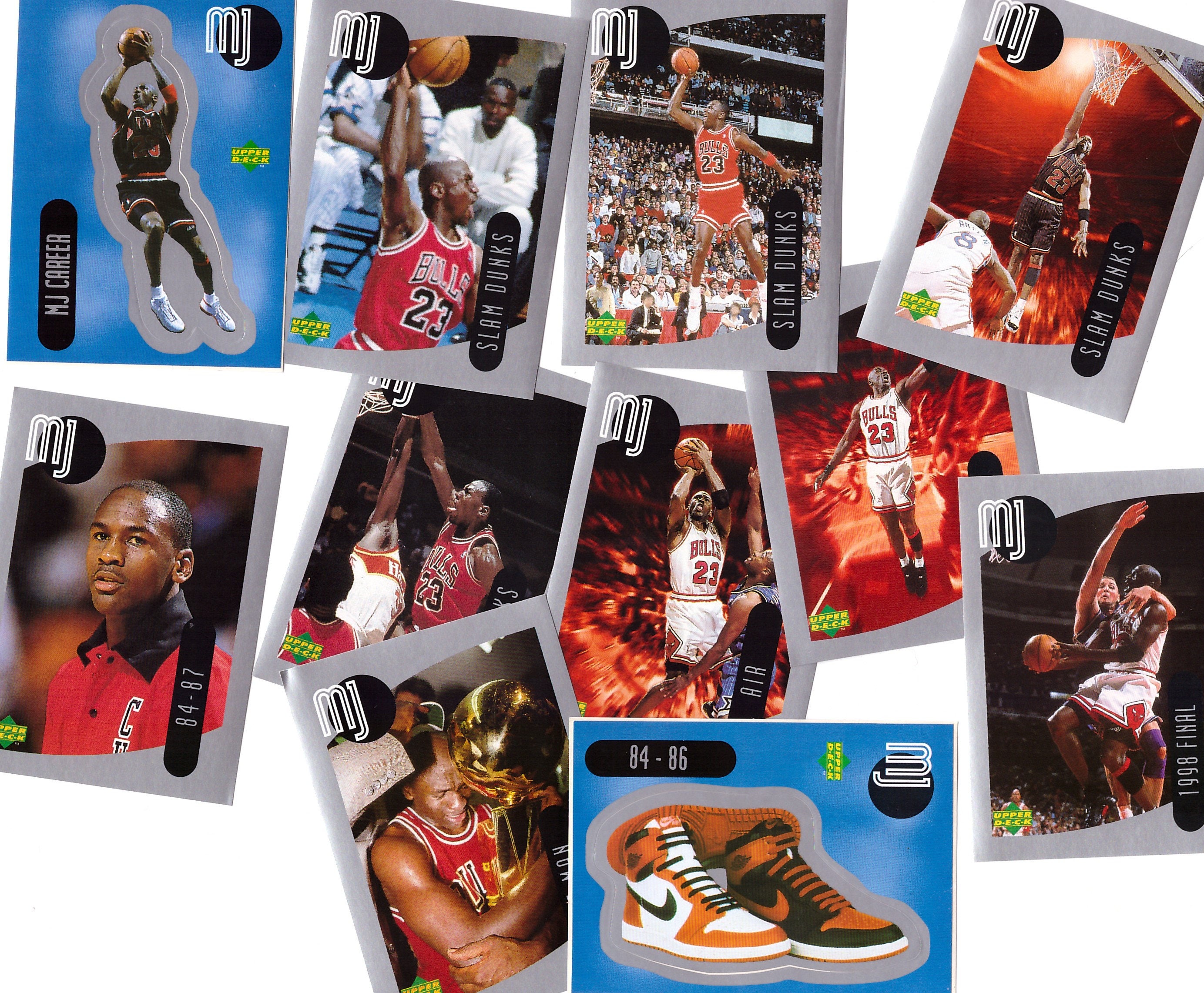 1998 Upper Deck MICHAEL JORDAN MJ Sticker Collection Pack of