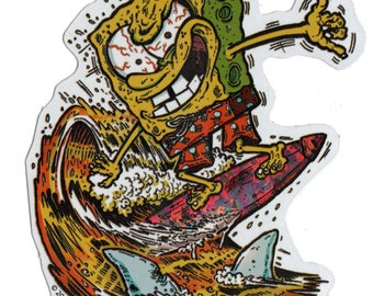 Unused SpongeBob HotRod Vending Sticker #7