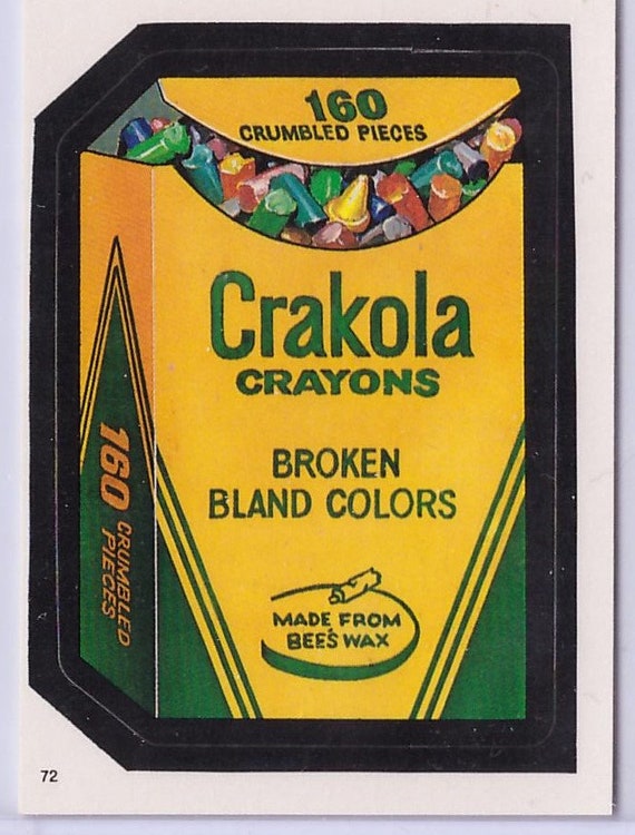 1986 Topps Wacky Packages Crakola Crayons Sticker - Etsy