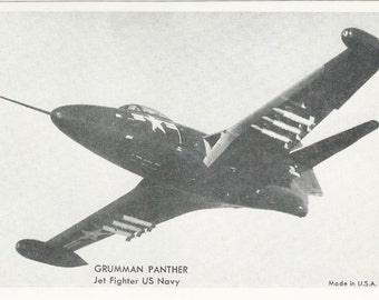 SALE 1940-50 Grumman PANTHER AZO Military Postcard