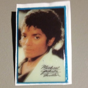 1983 Michael Jackson THRILLER Era Rectangle Puffy Sticker