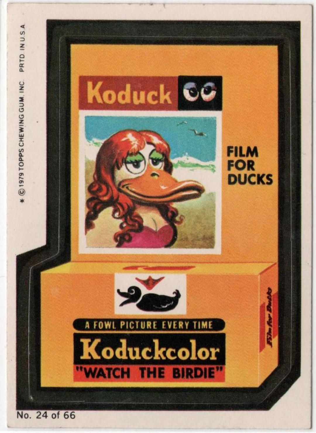 1979 Topps Wacky Packages Sticker Card KODUCK - Etsy