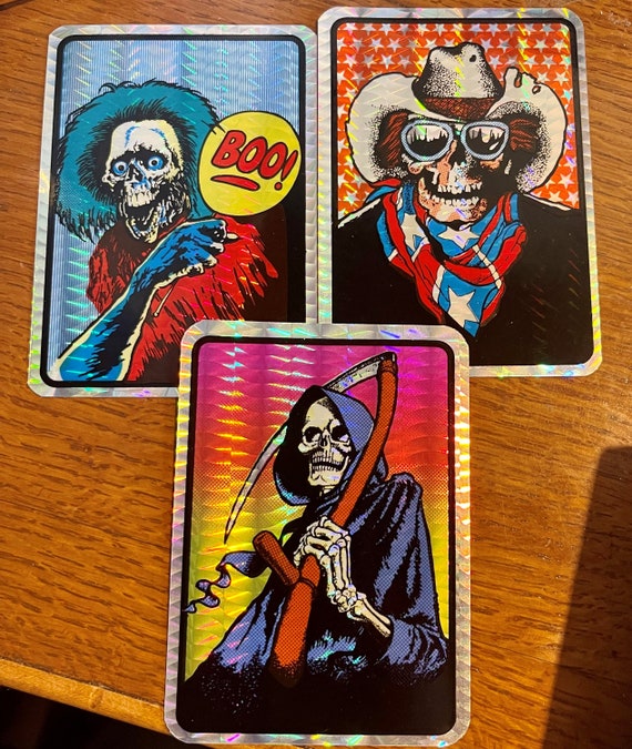 1990 Grim Reaper Halloween Prism Vending Sticker - Etsy
