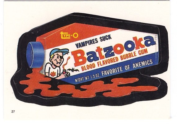 1986 Topps Wacky Packages Batzooka Gum Sticker - Etsy