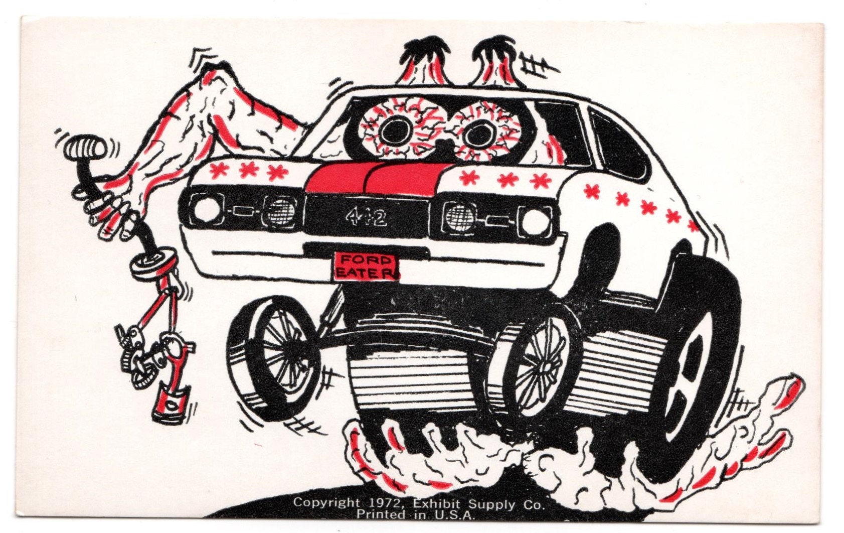 1972 FORD EATER Monster Odd Rod Hot Rod Exhibit Rat Fink Card - Etsy