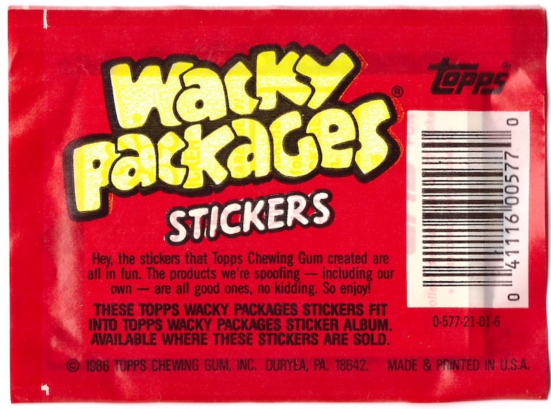 1986 Topps Wacky Packages Dr Pooper Soda Sticker image 4