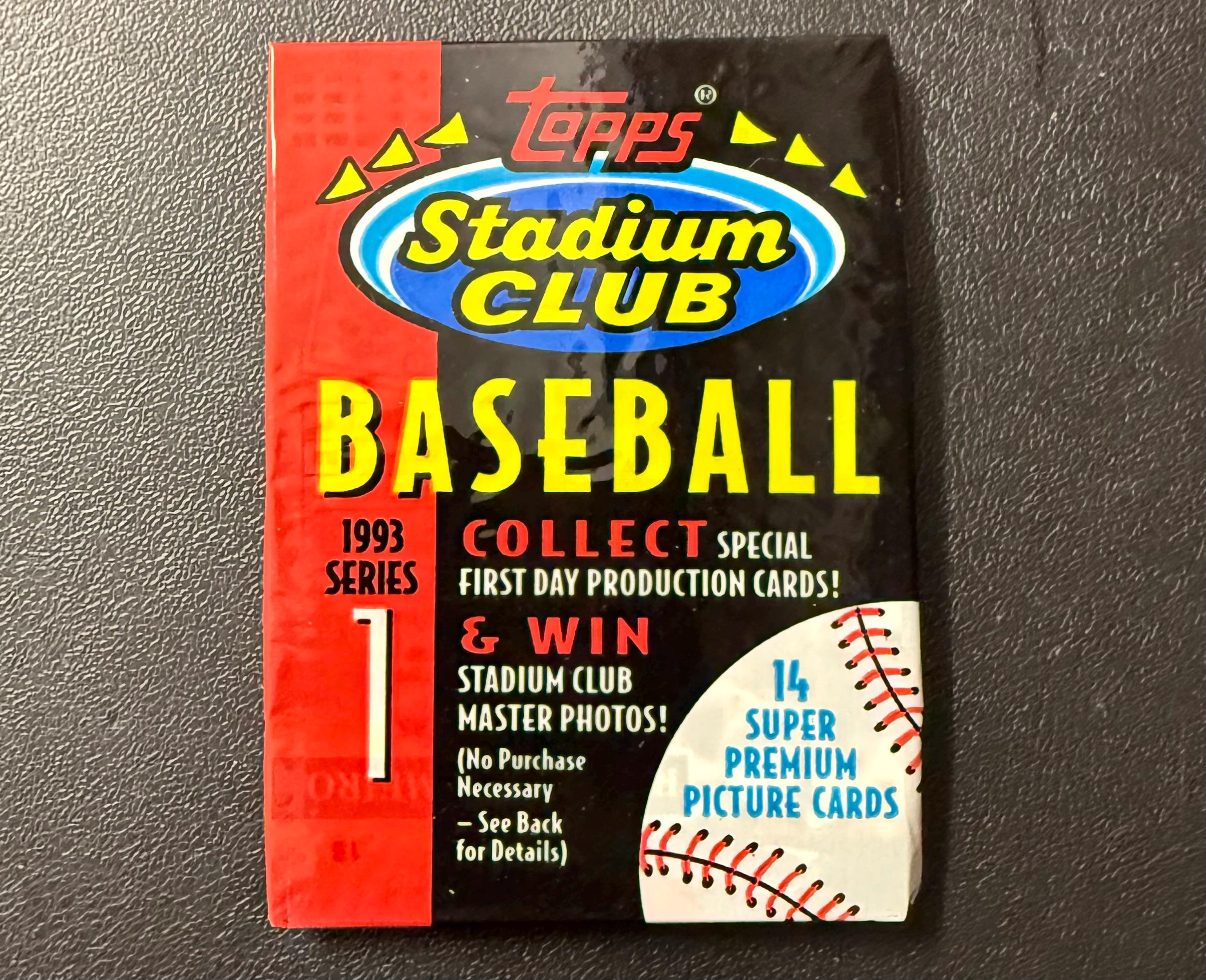 1993 Topps Stadium Club Baseball Series 1 Unopened Wax Pack 14