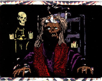 1994 Tales from the Crypt Vending Sticker CRYPT KEEPER Electric Chair