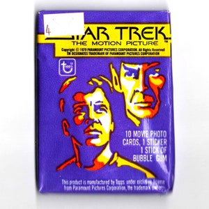 Unopened 1979 TOPPS Star Trek Card Pack