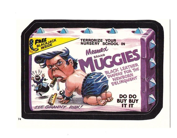 1986 Topps Wacky Packages Muggies Diapers Sticker - Etsy