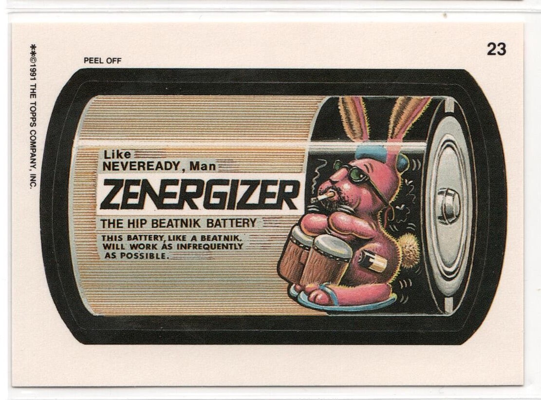 Vintage ZENERGIZER 1991 Wacky Packages Card - Etsy