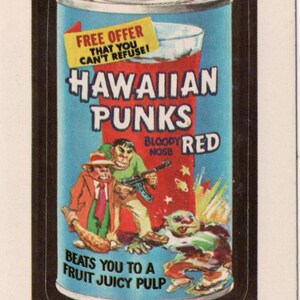 1979 Topps Wacky Packages Sticker Card HAWAIIAN PUNKS - Etsy