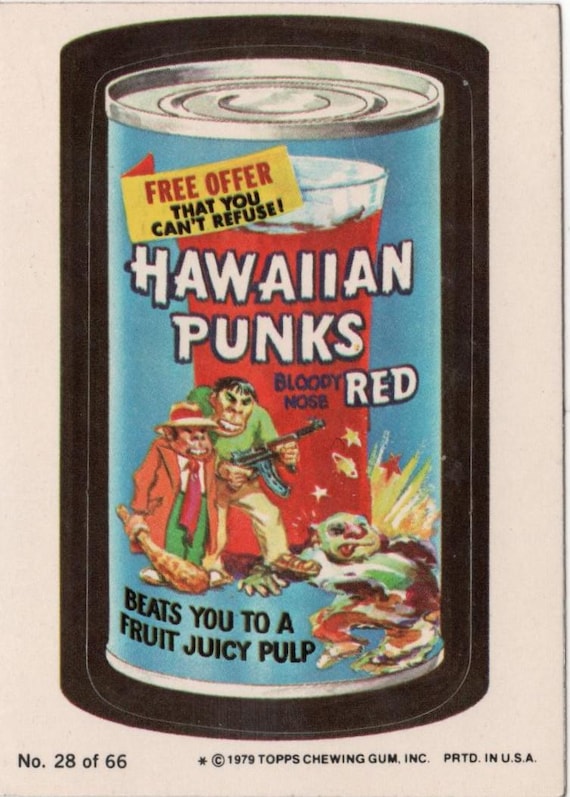1979 Topps Wacky Packages Sticker Card HAWAIIAN PUNKS - Etsy