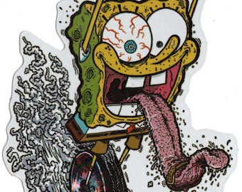 Unused SpongeBob HotRod Vending Sticker #5