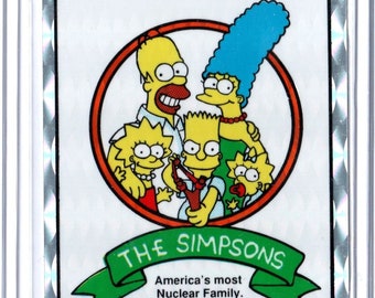 1990 Simpsons NUCLEAR FAMILY Novelty Vending Sticker Made by Kodak