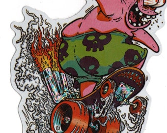 Unused SpongeBob HotRod Vending Sticker #9 Patrick