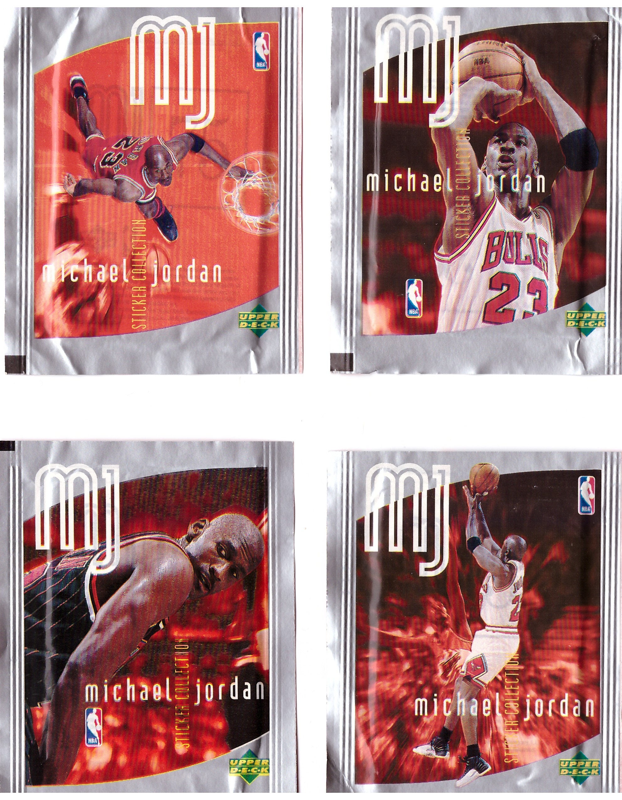 Unopened MICHAEL JORDAN Upper Deck Basketball Sticker Pack