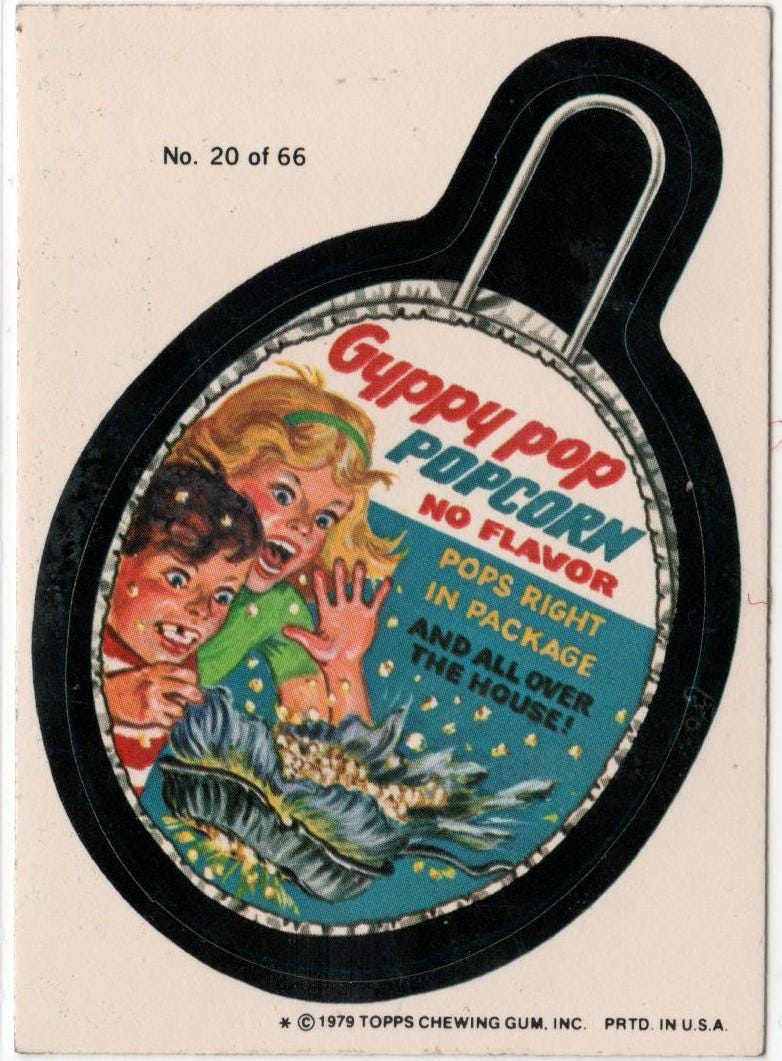 1979 Topps Wacky Packages Sticker Card GYPPY POP - Etsy