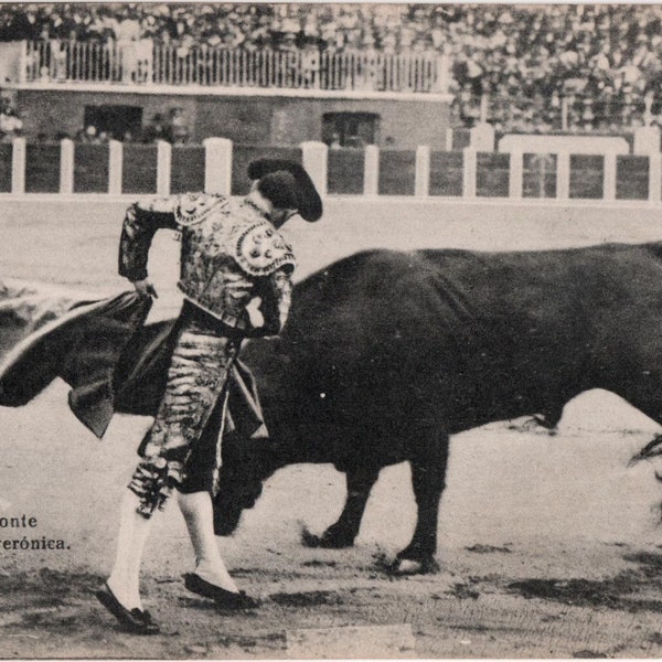 Rare 1924 Toros Real Photo Bullfighting Postcard 16