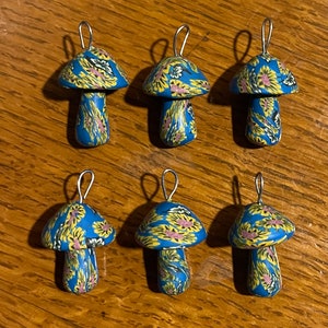 1960s Hippie Fimo Mushroom Pendant From Toy Machine