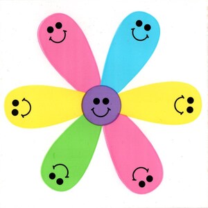 1970s BALLOON FLOWERS Hippie Sticker