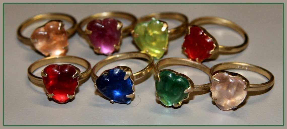 1950's HEART SHAPE Cracker Jack Toy Ring Etsy