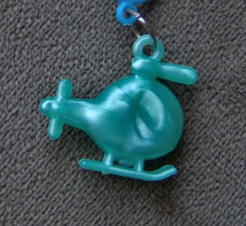 1960s Groovy Gum Machine and Circus Clip Pendant HELICOPTER