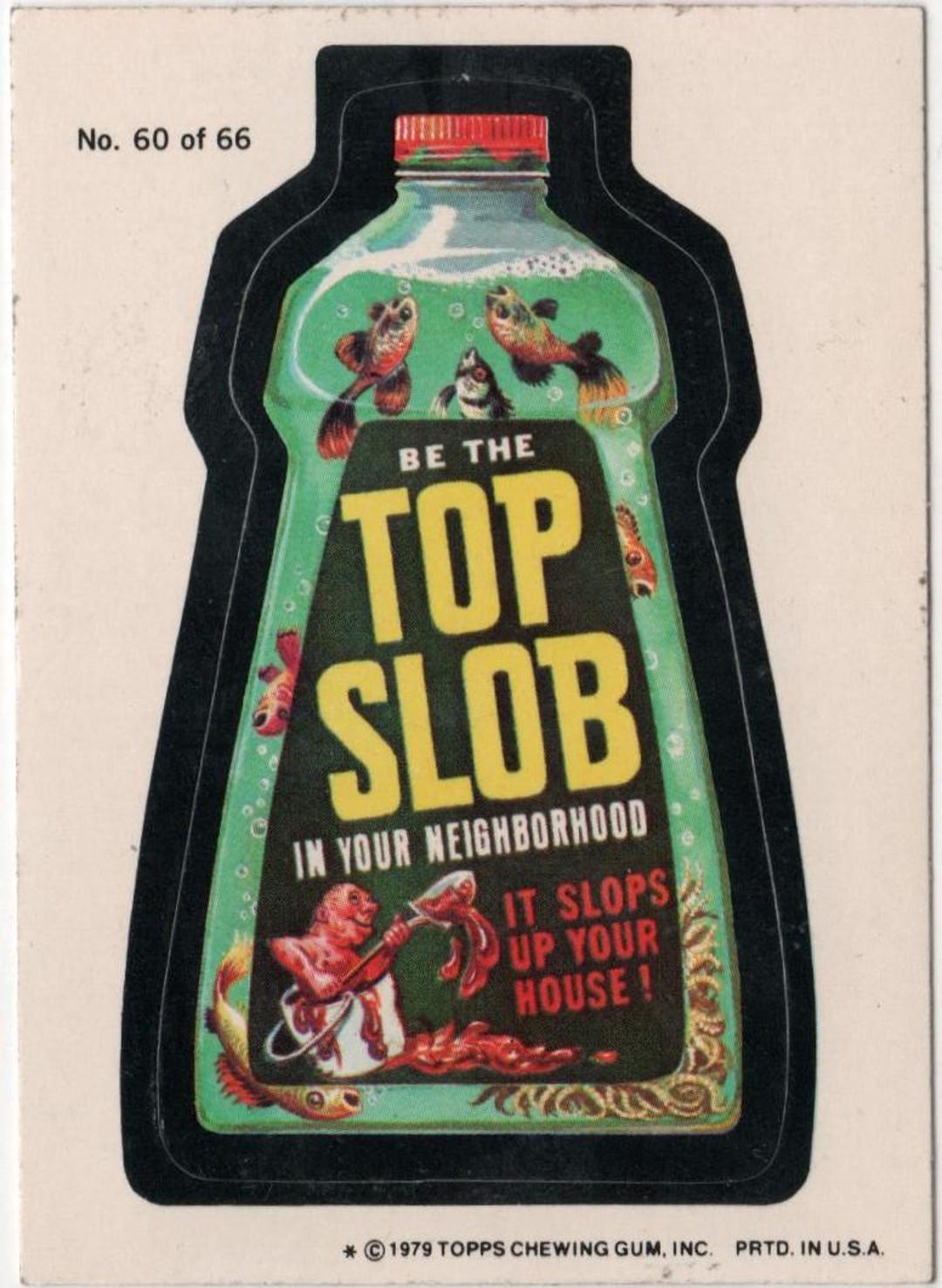 1979 Topps Wacky Packages Sticker Card TOP SLOB - Etsy