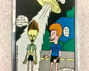 1990s Beavis and Butthead Vendor sticker UFO Design