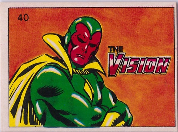 Rare 1980 Marvel Super Heroes the Vision 40 Sticker - Etsy