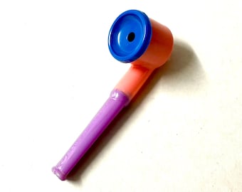 1960s-70s Magic Bubble Pipe in Unused Condition PINK Barrel Purple Pipe SSS