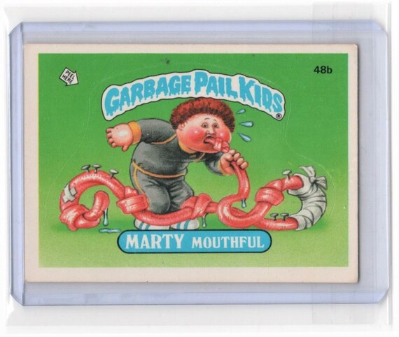 1985 Topps Series 2 Garbage Pail Kids Card Marty Mouthful 48b - Etsy