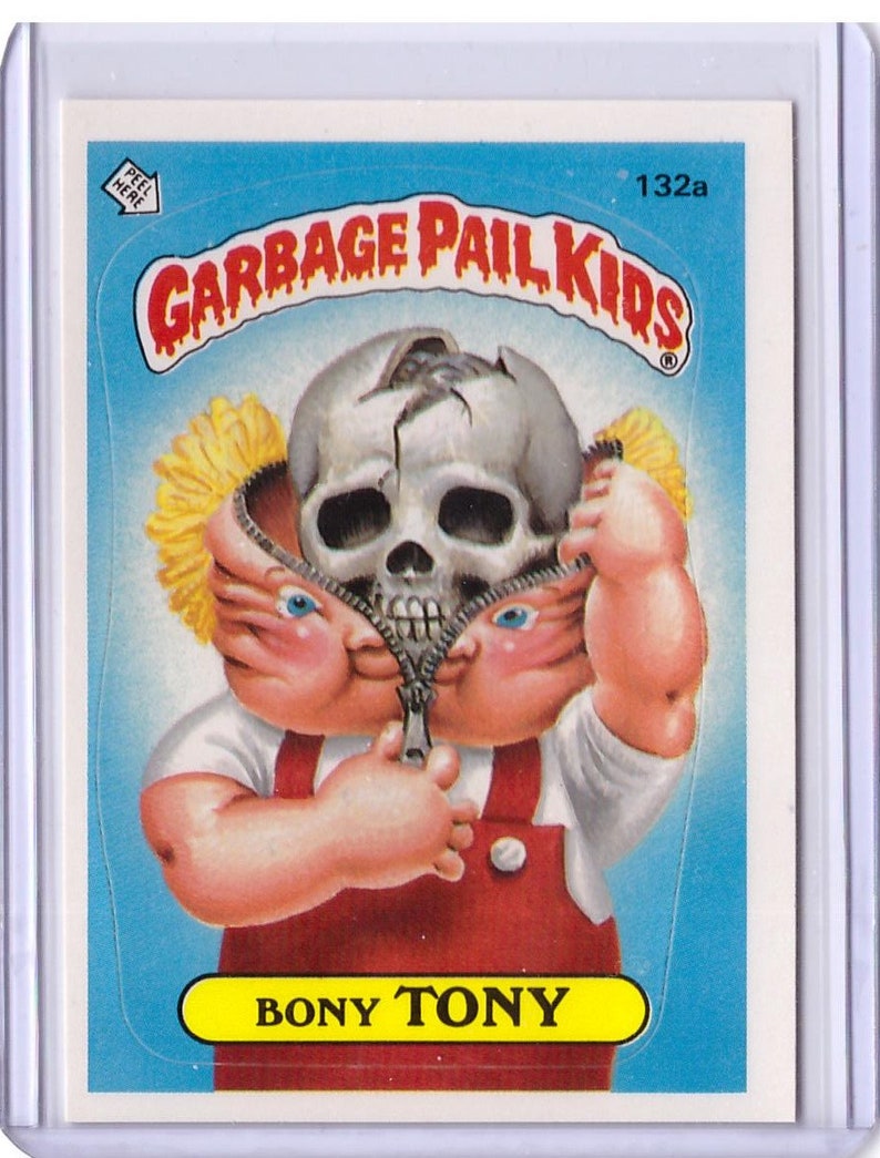 1986 Topps Garbage Pail Kids Card Bony Tony 132a image 0