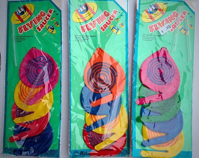 1960s70s Vintage Flying Saucer Balloons Pack of Four Etsy