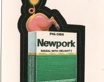 puts×espy 原画 レア Vintage NEWPORK 1991 Wacky Packages Card - Etsy