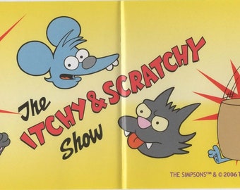 Autocollants Vinyle Haute Qualité - Personnage Itchy Des Simpsons, Neufs Sous Blister