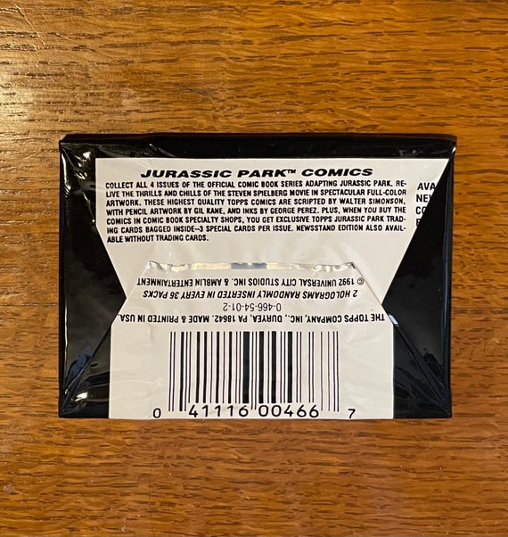 1992 Jurassic Park Deluxe GOLD Edition Card Pack - Etsy