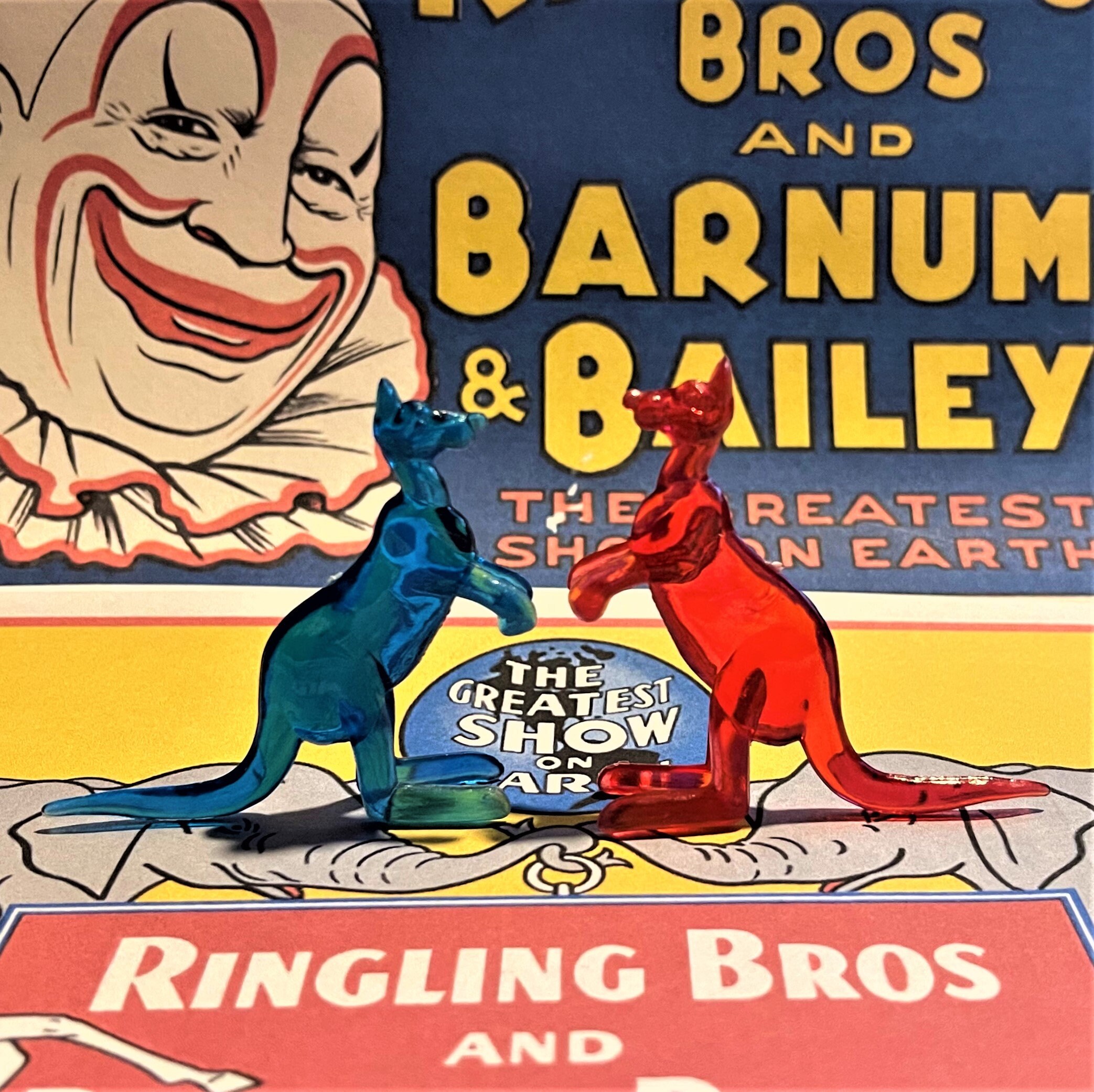 1950s BLUE KANGAROO Circus Animal From Ringling Brothers Barnum