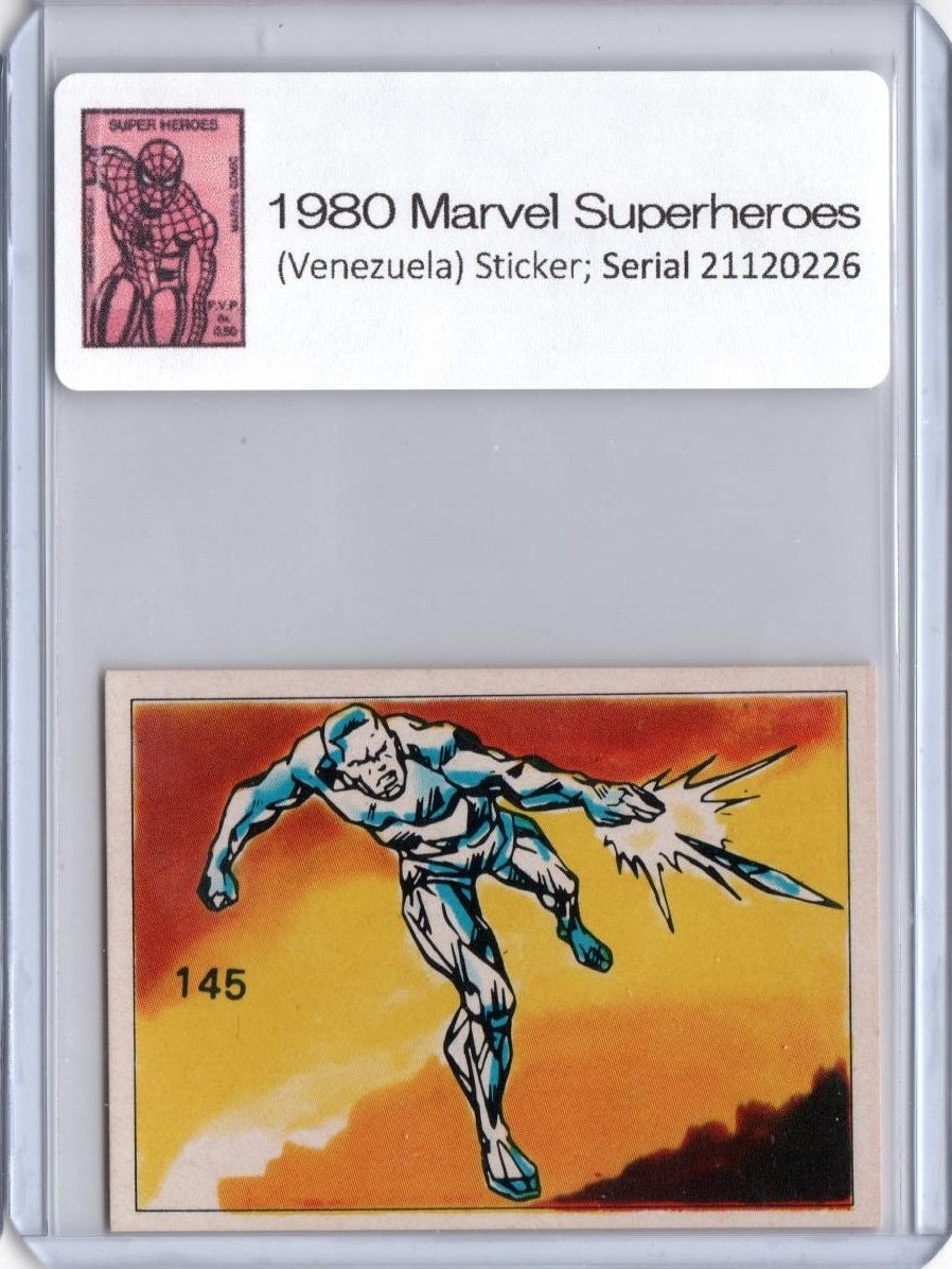 1980 Marvel Super Heroes Sticker ICEMAN 145 - Etsy
